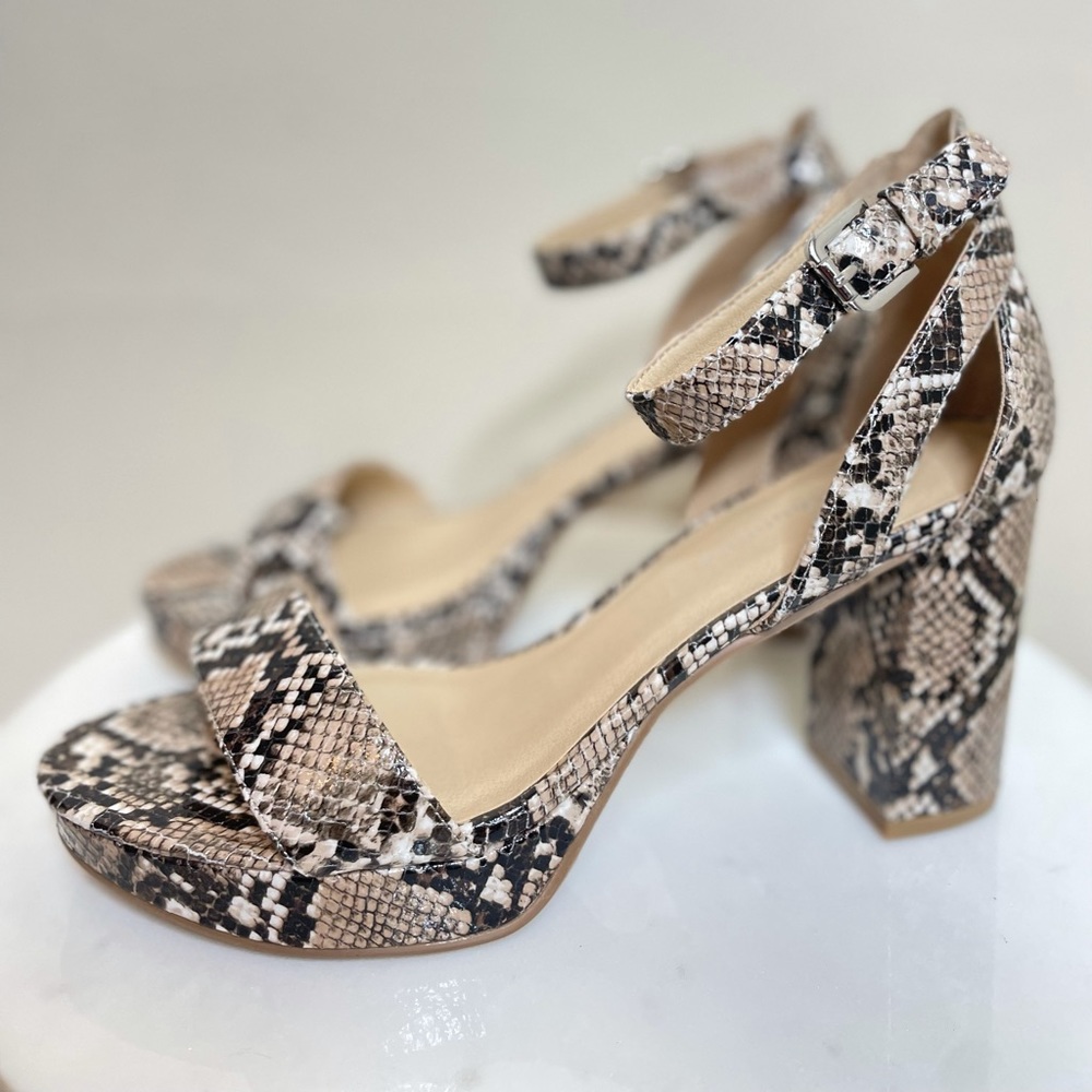 CL Go On Platform Dress Sandal… Beige Snake 🐍